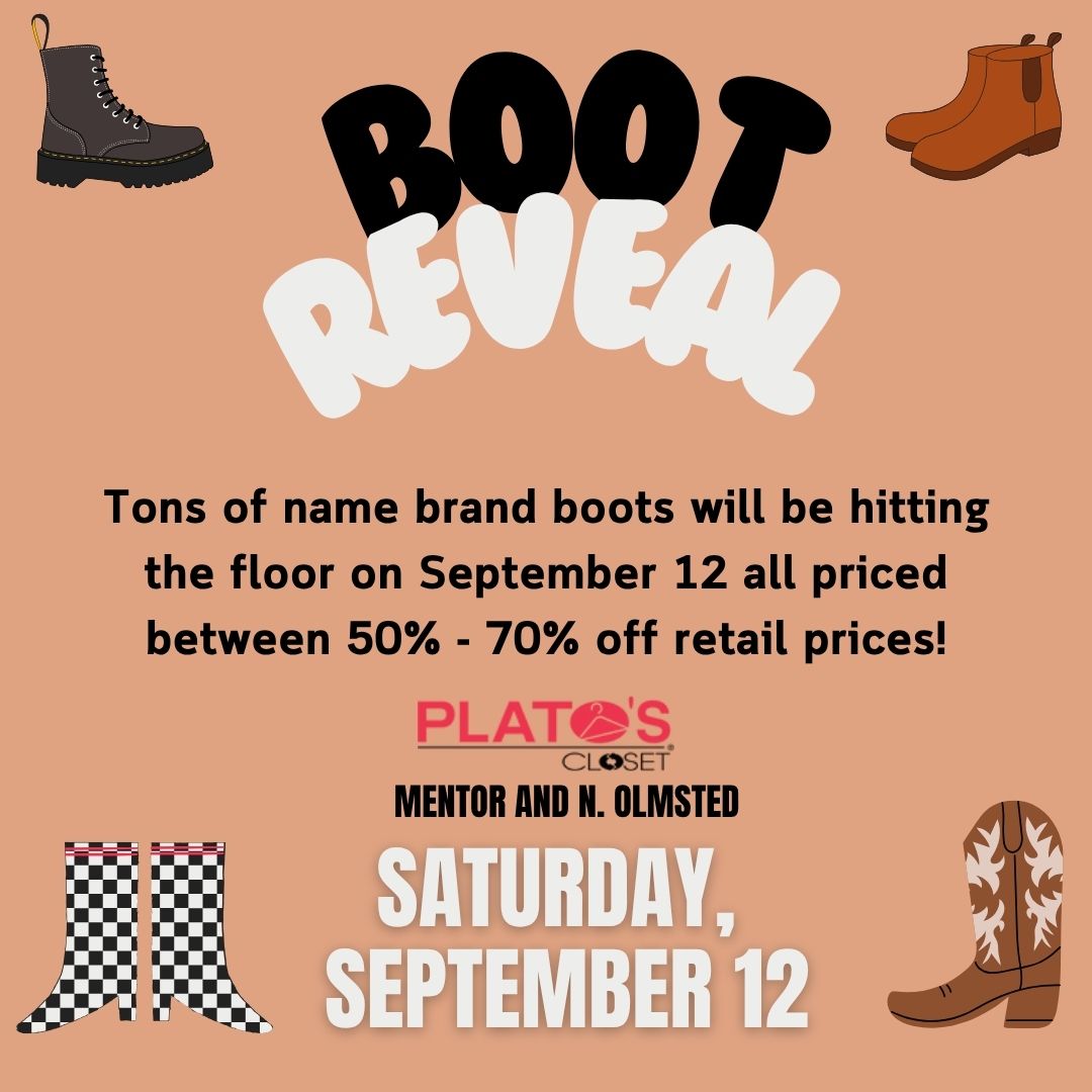 Boot reveal Sat. Sept 12